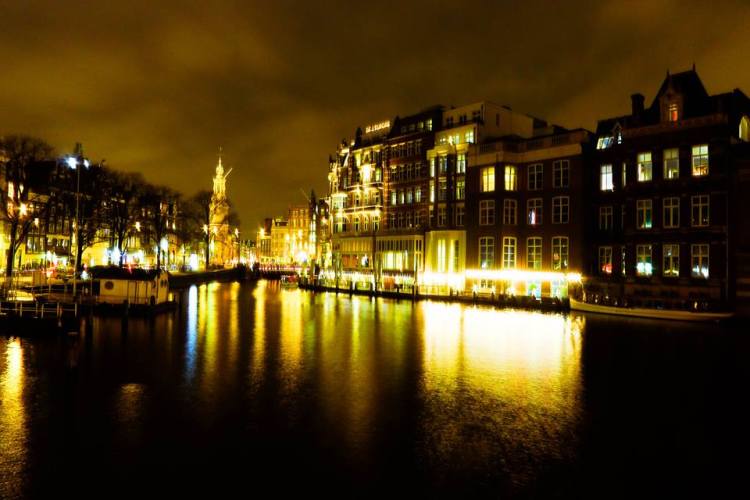 Amsterdam Canal at Night